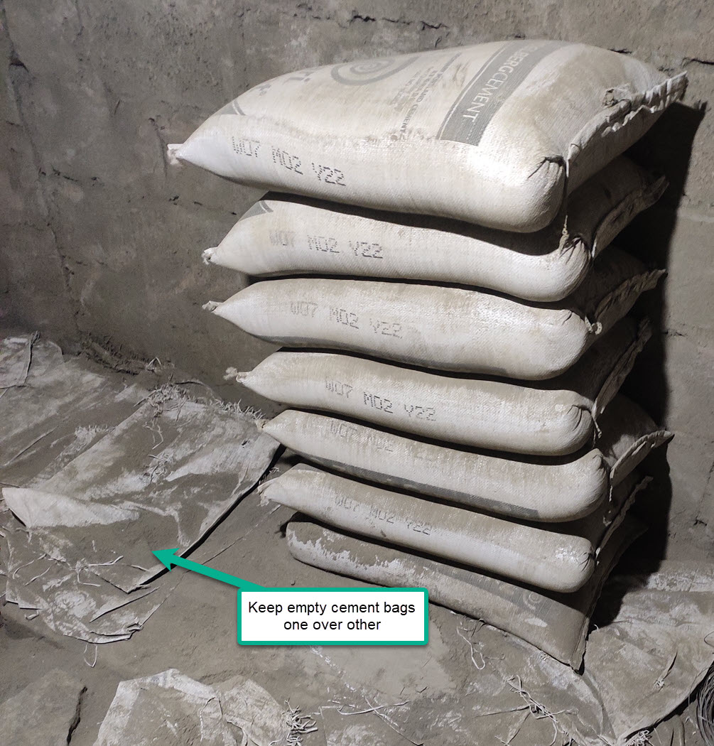 protecting cement bags from cold