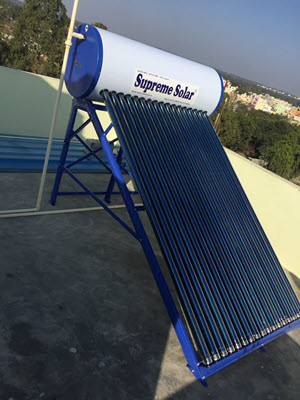 our house solar water heater