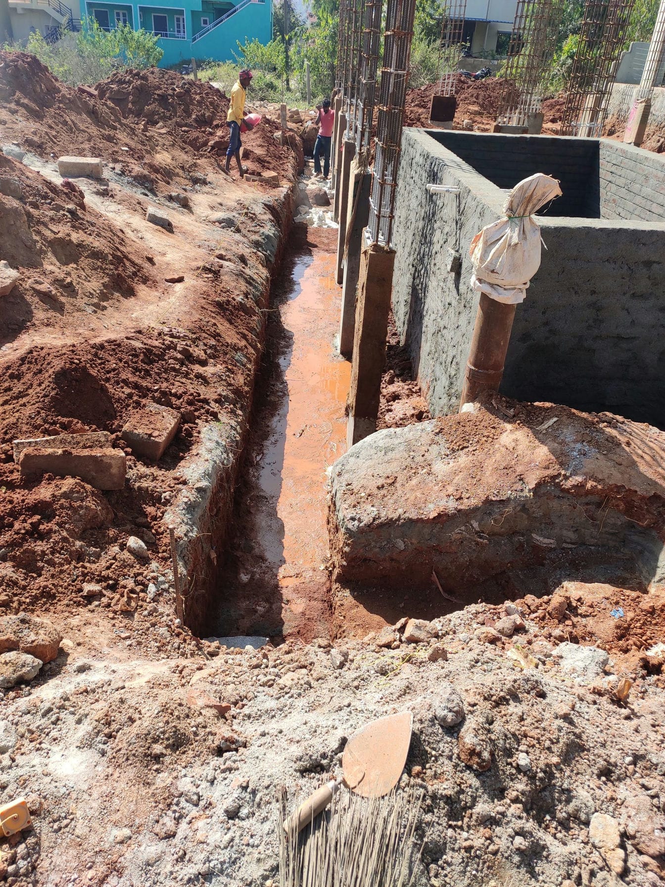 after digging trench after digging trench